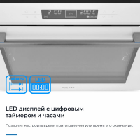 Электрический духовой шкаф Zugel ZOE601W, белый