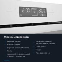 Электрический духовой шкаф Zugel ZOE601W, белый