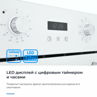 Электрический духовой шкаф ZUGEL ZOE452W, белый