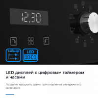 Электрический духовой шкаф Zugel ZOE452B, черный