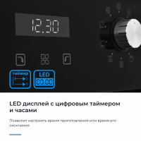 Электрический духовой шкаф Zugel ZOE452B, черный