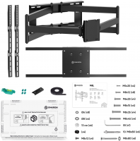 Кронштейн для телевизора Onkron M8L, черный 42"-110" макс.100кг настенный поворотно-выдвижной и наклонный
