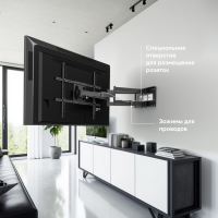 Кронштейн для телевизора Onkron M8L, черный 42"-110" макс.100кг настенный поворотно-выдвижной и наклонный