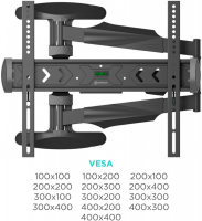 Кронштейн для телевизора Onkron NP47, черный 40"-75" макс.35кг настенный поворот и наклон