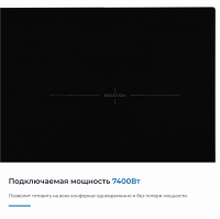 Индукционная варочная панель Zugel ZIH613B, черный