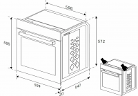 Встраиваемый духовой шкаф INDESIT IFE 3841 J IX, серебристый