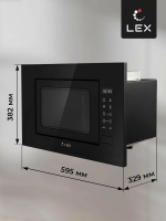 Встраиваемая микроволновая печь СВЧ LEX BIMO 20.02 BLACK