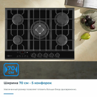 Газовая варочная панель Zugel ZGH602X, черный