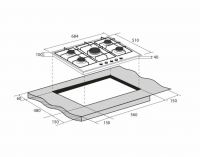 Газовая варочная панель Zugel ZGH602X, черный