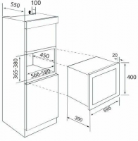 Встраиваемая микроволновая печь ZUGEL ZMO251B