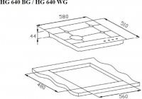 Газовая варочная панель Weissgauff HG 640 BG, черный