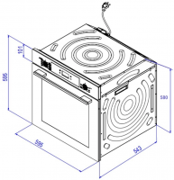 Электрический духовой шкаф Weissgauff EOV 291 PDBS, черный