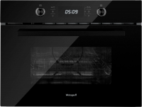 Духовой шкаф компактный электрический с СВЧ Weissgauff OE 449 PDB Black Edition, черный/закаленное стекло