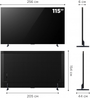 Телевизор QLED TCL 115X955, Smart TV, черный