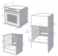 Электрический духовой шкаф Midea MO78100CGBX, черный