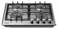 Газовая варочная панель Midea MG643TX, нержавеющая сталь