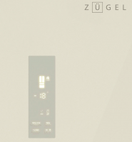 Холодильник Zugel ZRFD361C, бежевое стекло