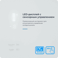 Холодильник Zugel ZRFD361W, белое стекло