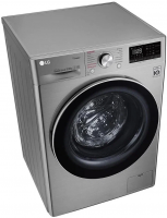 Стиральная машина с сушкой и паром LG F4V5VG2S, серебристый/черный