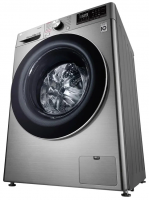 Стиральная машина с сушкой и паром LG F4V5VG2S, серебристый/черный