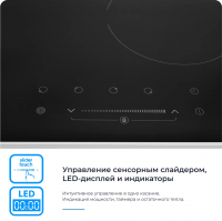 Электрическая варочная панель Zugel ZEH603FB, черный