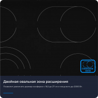 Электрическая варочная панель Zugel ZEH603FB, черный
