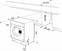 Встраиваемая стирально-сушильная машина Hotpoint BI WDHT 8548 V