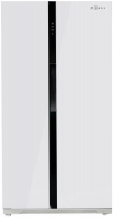 Холодильник Side-by-Side Zugel ZRSS630W, белое стекло