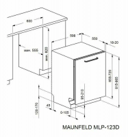 Встраиваемая посудомоечная машина MAUNFELD MLP-123D Light Beam