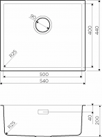 Кухонная мойка OMOIKIRI Tadzava 54-U/I-GM Ultra, вороненая сталь