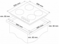 Газовая варочная панель Simfer H60N40W416, белый