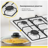 Газовая варочная панель Simfer H 60 Q 40 W 411, белый
