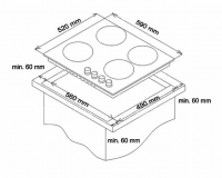 Электрическая варочная панель Simfer H60E04B016, черный
