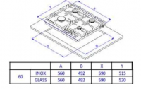 Газовая варочная панель Weissgauff HGG 641 WGV, белый