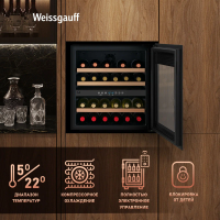 Винный шкаф встраиваемый Weissgauff WWCI-36 DB Dual Zone