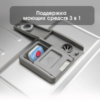 Посудомоечная машина Zigmund & Shtain DW 302.4, нержавеющая сталь