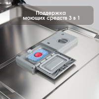 Посудомоечная машина встраиваемая Zigmund & Shtain DW 308.4, серебристый