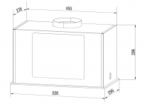 Вытяжка встраиваемая Weissgauff Aura 850 WH, белый/закаленное стекло