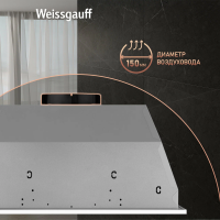 Вытяжка встраиваемая Weissgauff BOX 1200 WH, белый