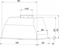 Вытяжка встраиваемая Weissgauff BOX 1200 WH, белый