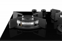 Газовая варочная панель Weissgauff HGG 451 BGh Nano Glass, черный