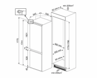 Холодильник встраиваемый Smeg C3170NE
