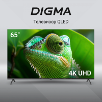 Телевизор QLED Digma DM-LED65UQB31, Smart TV, черный