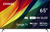 Телевизор QLED Digma DM-LED65UQB31, Smart TV, черный