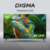 Телевизор QLED Digma DM-LED50UQB31, Smart TV, черный