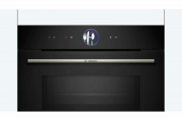 Компактный электрический духовой шкаф с СВЧ Bosch CMG7761B1, черный