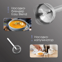 Блендер погружной Zigmund & Shtain BH-350 M, 1300 вт, черный/стальной