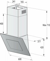 Вытяжка наклонная Gorenje WHI626E6B, черный