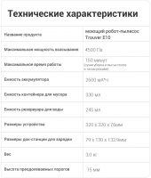 Робот пылесос Dreame Trouver E10, белый