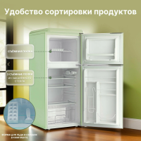 Холодильник Tesler RT-132 GREEN, зелёный